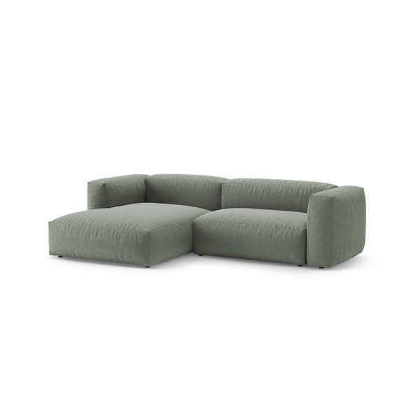 Colțar modular verde prăfuit extensibil (cu colț pe partea stângă/cu șezlong) – Micadoni -image-4