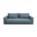 Canapea albastru-deschis extensibilă/cu spațiu de depozitare 238 cm Kapua – Makamii