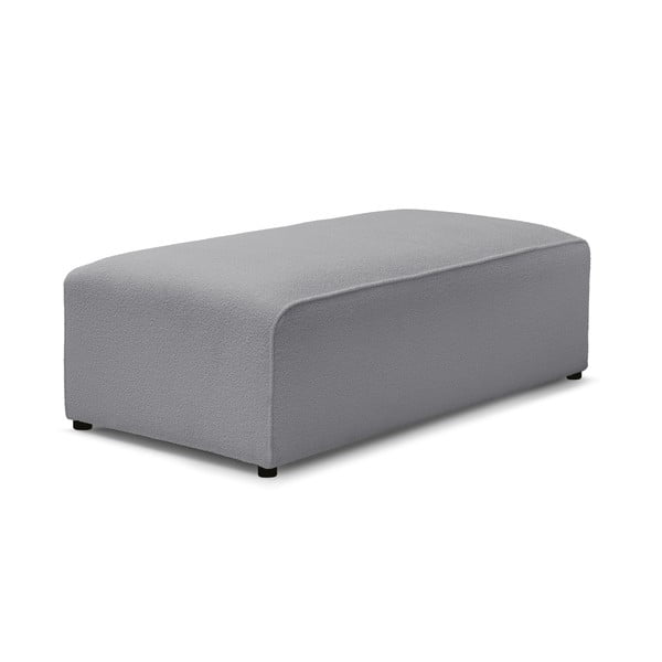 Taburet modular gri deschis cu tapițerie din țesătură bouclé Megeve – Bobochic Paris