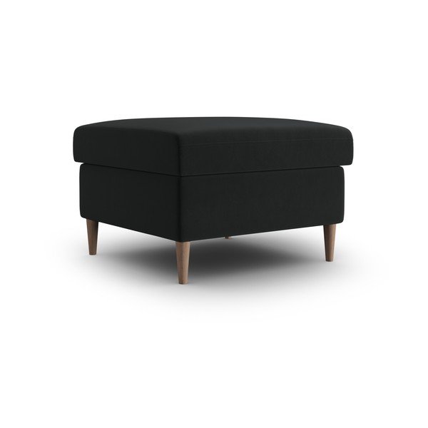 Taburet negru cu tapițerie din catifea Kyoto – Cosmopolitan Design-image-1