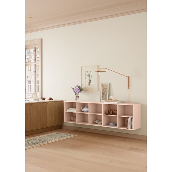 Bibliotecă roz-deschis suspendată 176x61x42 cm Mistral – Hammel Furniture-image-2