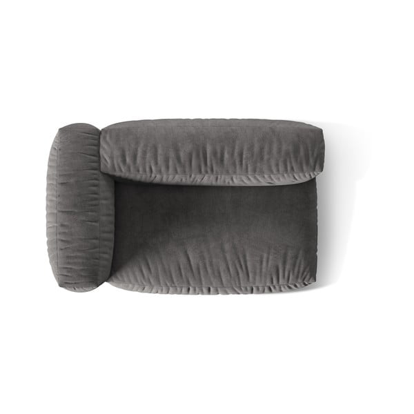 Modul pentru canapea modulară gri cu tapițerie din catifea (cu colț pe partea stângă) Martina – Micadoni -image-3