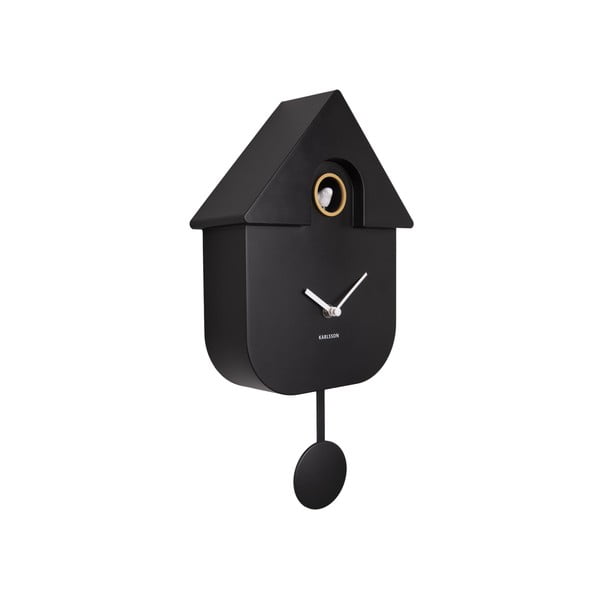 Ceas cu pendul pentru perete Karlsson Modern Cuckoo, 21,5 x 41,5 cm, negru-image-2