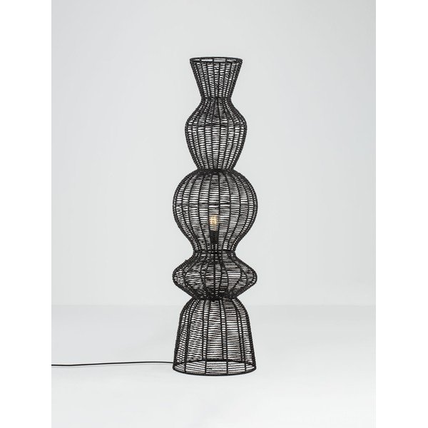 Lampadar negru mat cu tapițerie din frânghie (înălțime 136 cm) Breena – Nova Luce-image-4