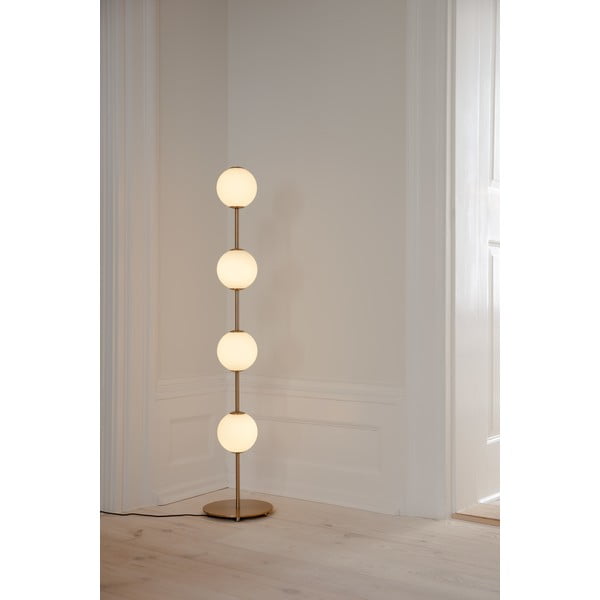 Lampadar alămiu LED cu intensitate reglabilă cu abajur din sticlă (înălțime 128 cm) Audrey Floor – UMAGE-image-1