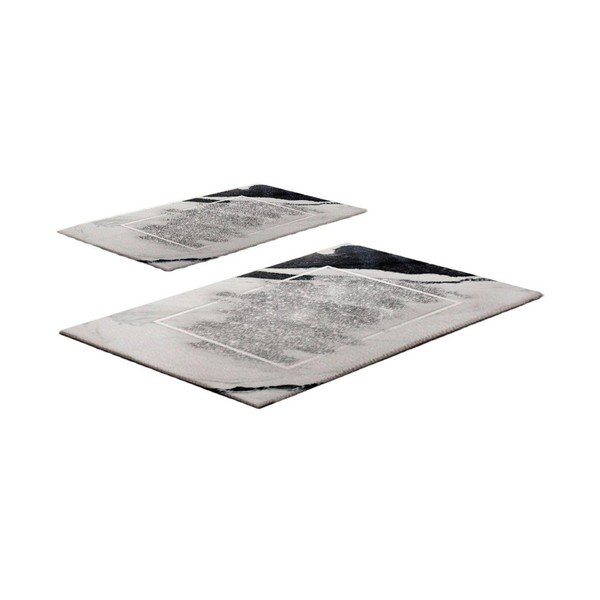 Covorașe de baie grej 2 buc. 60x100 cm CT – Foutastic