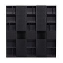 Bibliotecă modulară neagră din lemn masiv de pin 200x210 cm Finca – WOOOD