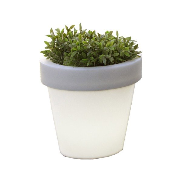 Ghiveci luminat Tomasucci Classic, ⌀ 45 cm, alb-image-3