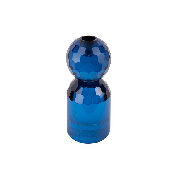 Sfeșnic din sticlă albastru Crystal Art - PT LIVING-image-1