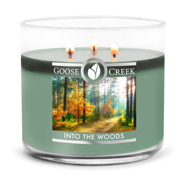 Lumânare parfumată în recipient de sticlă Goose Creek Into the Woods, 35 ore de ardere