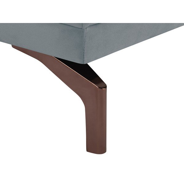 Canapea cu 3 locuri și picioare metalice aurii Windsor & Co Sofas Jupiter, gri-image-4