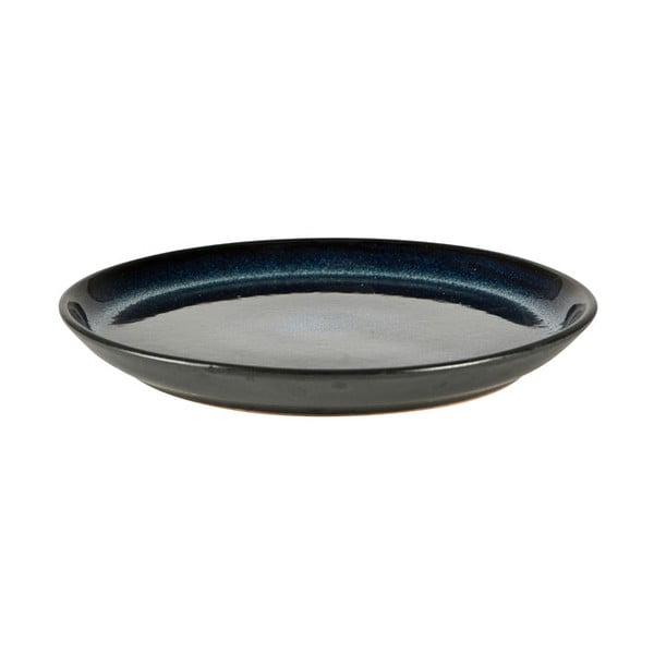 Farfurie neagră/albastră pentru desert  din gresie ø 17 cm Gastro Dark Blue/Black – Bitz-image-2