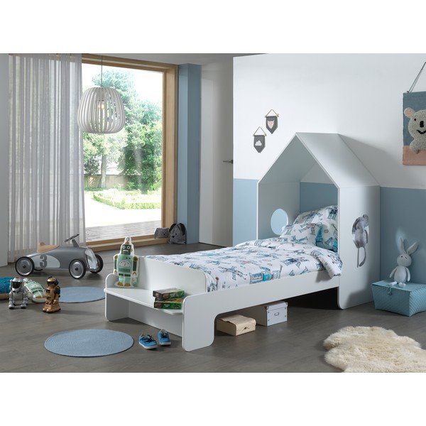 Pat pentru copii Vipack Casami, 90 x 200 cm, alb-image-1
