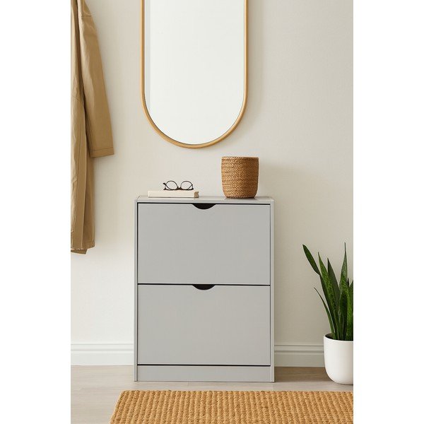 Pantofar gri cu deschidere înclinată 50x82x24 cm Stelo – Bonami Essentials-image-1