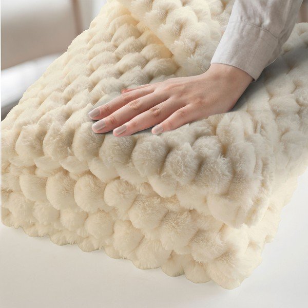 Pătură fildeș din micropluș/cocolino 180x220 cm Frosty – douceur d'intérieur-image-2