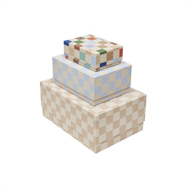 Cutii de depozitare pentru copii 3 buc. din carton 31x22x14 cm Mana – OYOY Mini