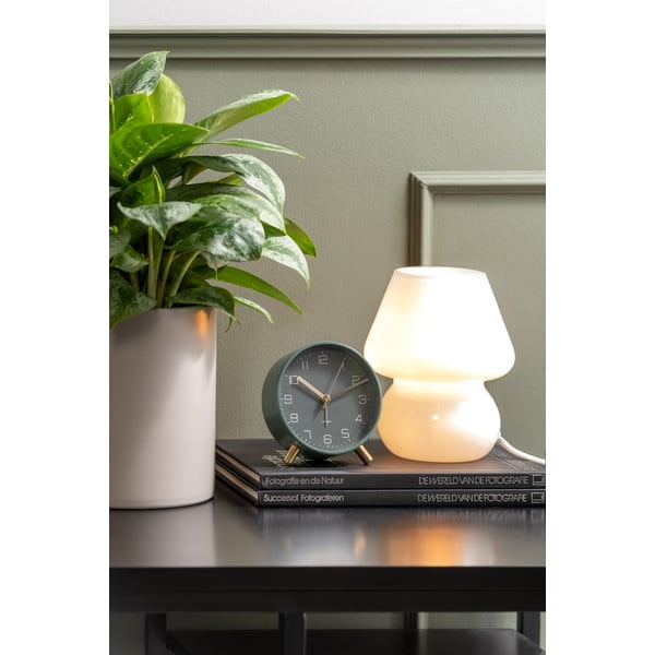 Veioză din sticlă Leitmotiv Glass, înălțime 18 cm, alb-image-1