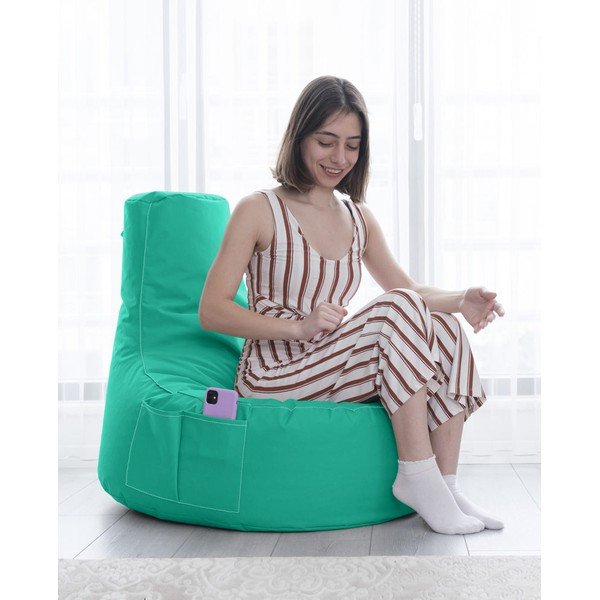 Fotoliu bean bag turcoaz EVA Sport – Floriane Garden-image-4