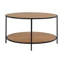 Măsuță de cafea în culoare naturală rotundă cu blat cu aspect de lemn de stejar ø 80 cm Vita – House Nordic