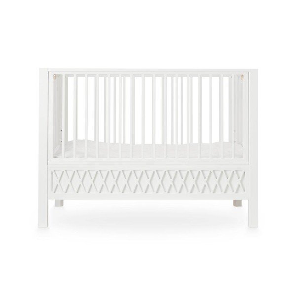 Pătuț alb cu înălțime reglabilă/co-sleeping 60x120 cm Harlequin – Cam Cam Copenhagen