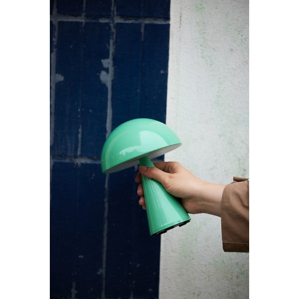 Veioză verde-mentă LED cu intensitate reglabilă (înălțime 20 cm) Mush – Hübsch-image-4