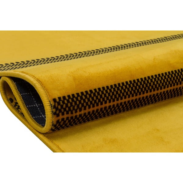 Covor galben lavabil 200x80 cm - Vitaus-image-3