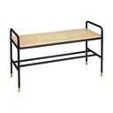 Pantofar negru/natural  cu bancă din metal Loft – Wenko