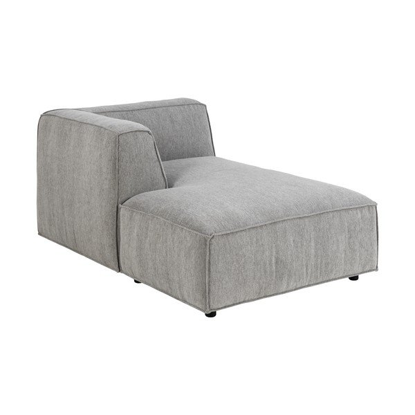 Modul șezlong pentru canapea Bonami Selection Fairfield, colț pe stânga, gri deschis-image-3