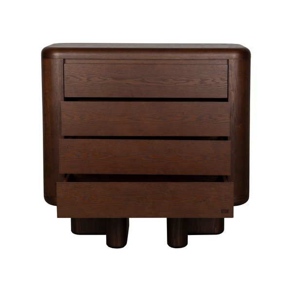 Comodă în culoare naturală închisă cu aspect de lemn de frasin 100x98x40 cm Herman – Dutchbone-image-2