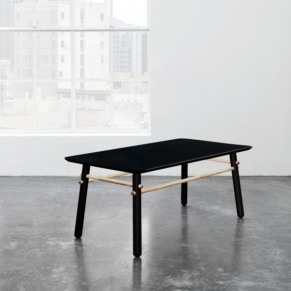 Măsuță de cafea din lemn de pin Karup Stick, negru-image-3