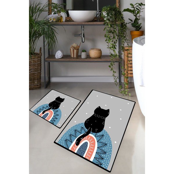 Covorașe de baie 2 buc. 60x100 cm Waiten – Foutastic-image-1