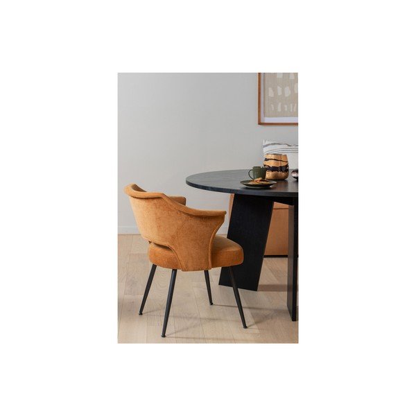 Scaune de dining galben-ocru din catifea 2 buc Sits – Basiclabel -image-1