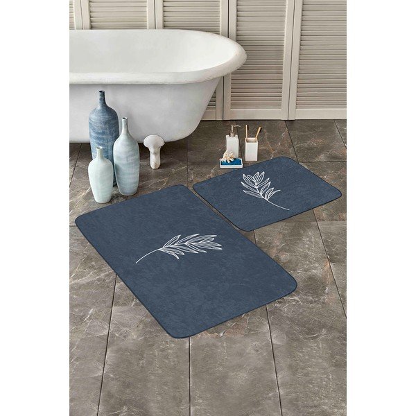 Covorașe de baie albastre 2 buc. 60x100 cm – Mila Home-image-3