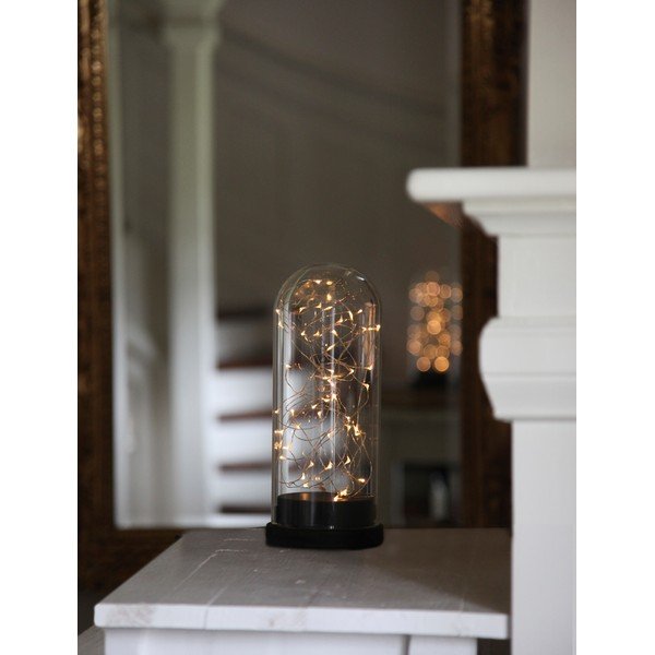 Decorațiune luminoasă cu LED Star Trading Glass Dome, înălțime 25 cm, negru-image-4