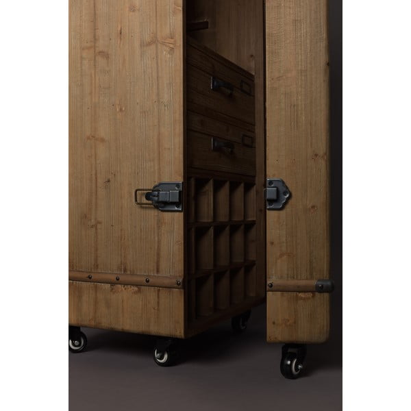 Dulap vinotecă din lemn Dutchbone Lico-image-1