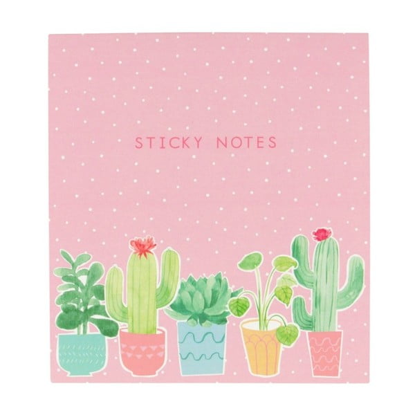 Set notițe adezive Sass & Belle Pastel Cactus Sticky Note