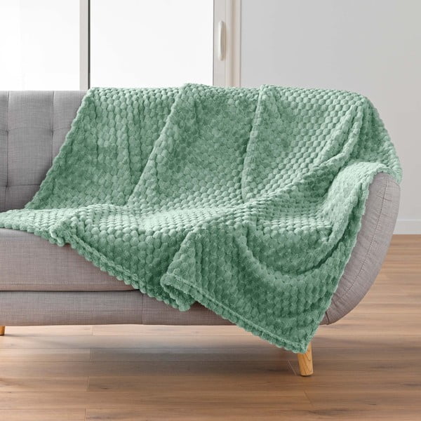 Pătură verde-deschis din microflanel 125x150 cm Mini Frosty – douceur d'intérieur-image-1
