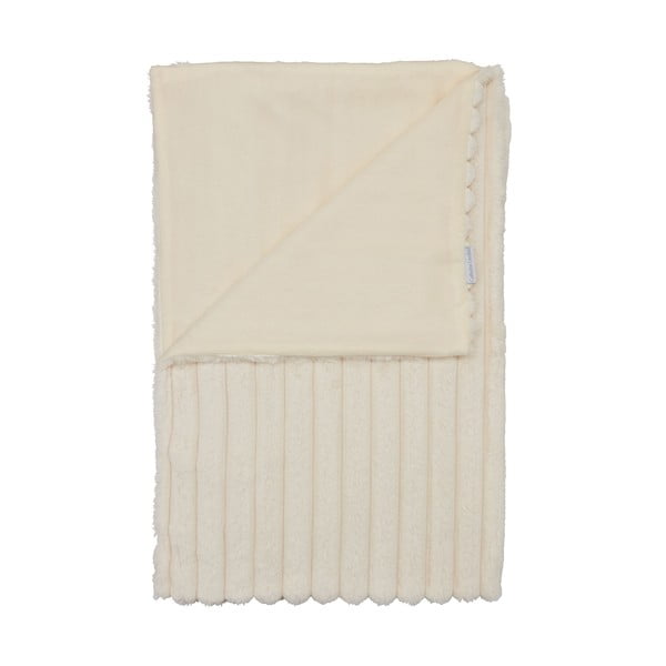 Pătură crem din micropluș/cocolino 130x170 cm Cosy Ribbed – Catherine Lansfield