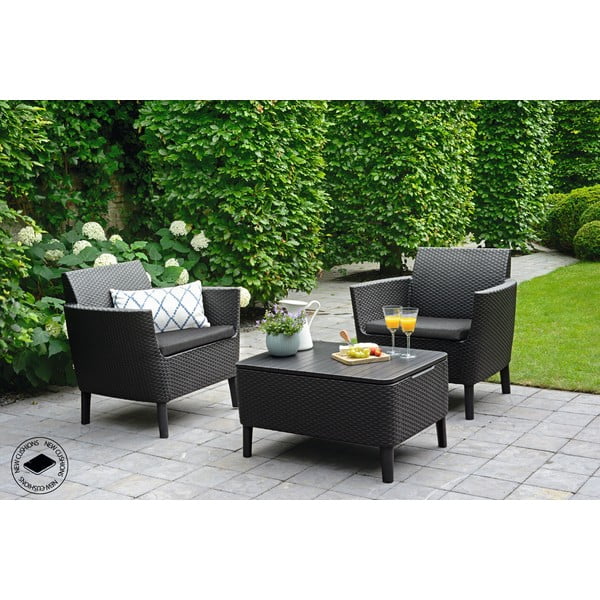 Set mobilier de grădină gri pentru două persoane Salemo – Keter-image-1