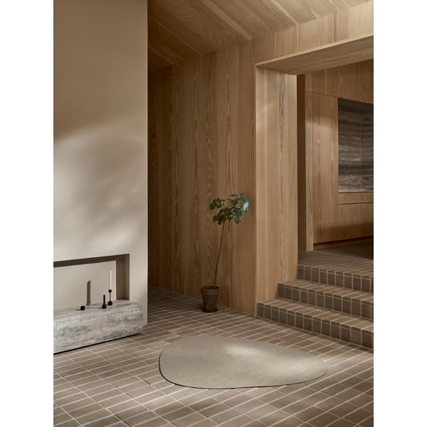 Covor din piele grej Circle XXXL Bull – LIND DNA-image-1