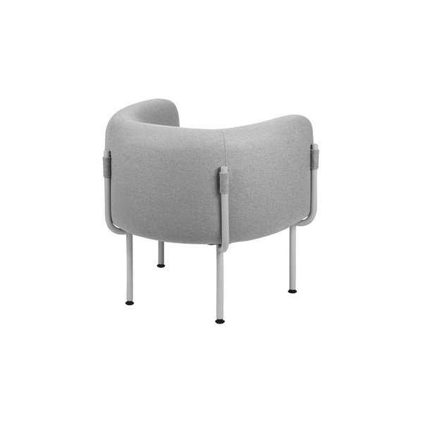 Fotoliu gri cu tapițerie din lână Ubi – noo.ma-image-2