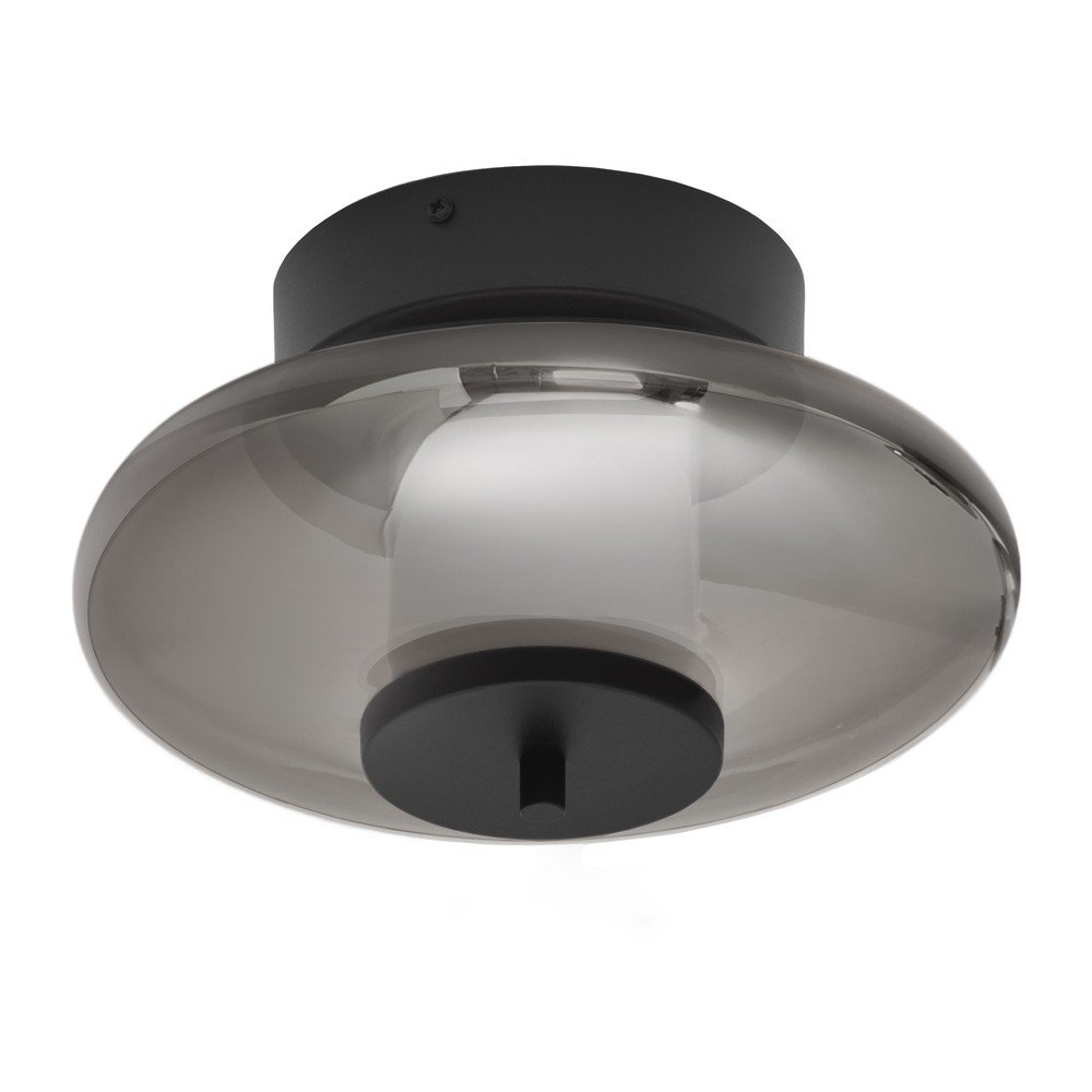Plafonieră negru-mat LED cu intensitate reglabilă din sticlă Ballet – Nova Luce