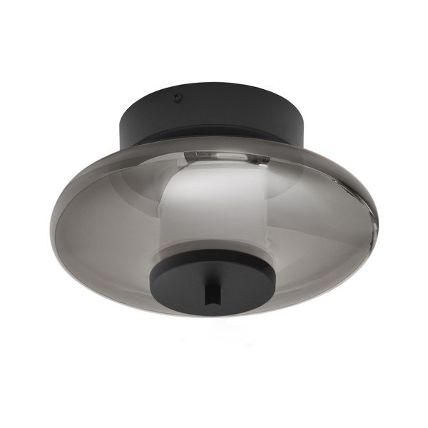 Plafonieră negru-mat LED cu intensitate reglabilă din sticlă Ballet – Nova Luce