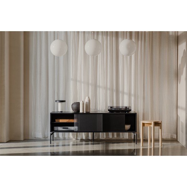 Comodă TV neagră 160x60x42 cm Met – noo.ma-image-1