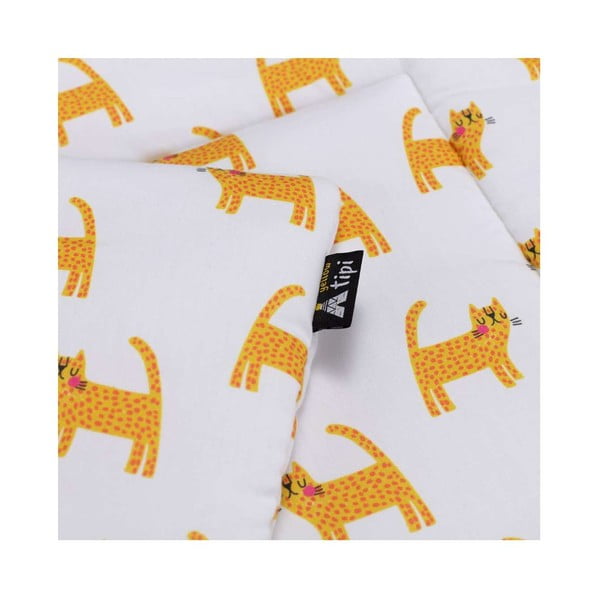 Set pentru pătuț alb/portocaliu Sweet Dreams – Yellow Tipi-image-3