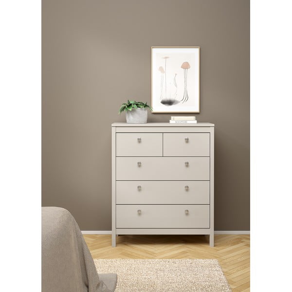 Comodă grej 82x99x38 cm Madrid – Tvilum-image-3