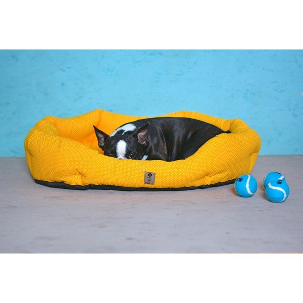 Pătuț pentru animale de companie, galben, din bumbac, 75x60 cm Sunny - Petsy-image-3