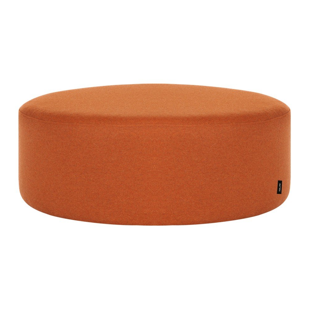 Puf teracotă cu tapițerie din lână Folk – noo.ma