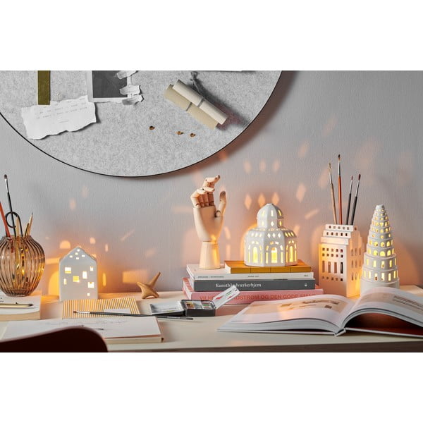 Sfeșnic de Crăciun din ceramică Kähler Design Lighthouse, ø 9 cm, alb-image-4