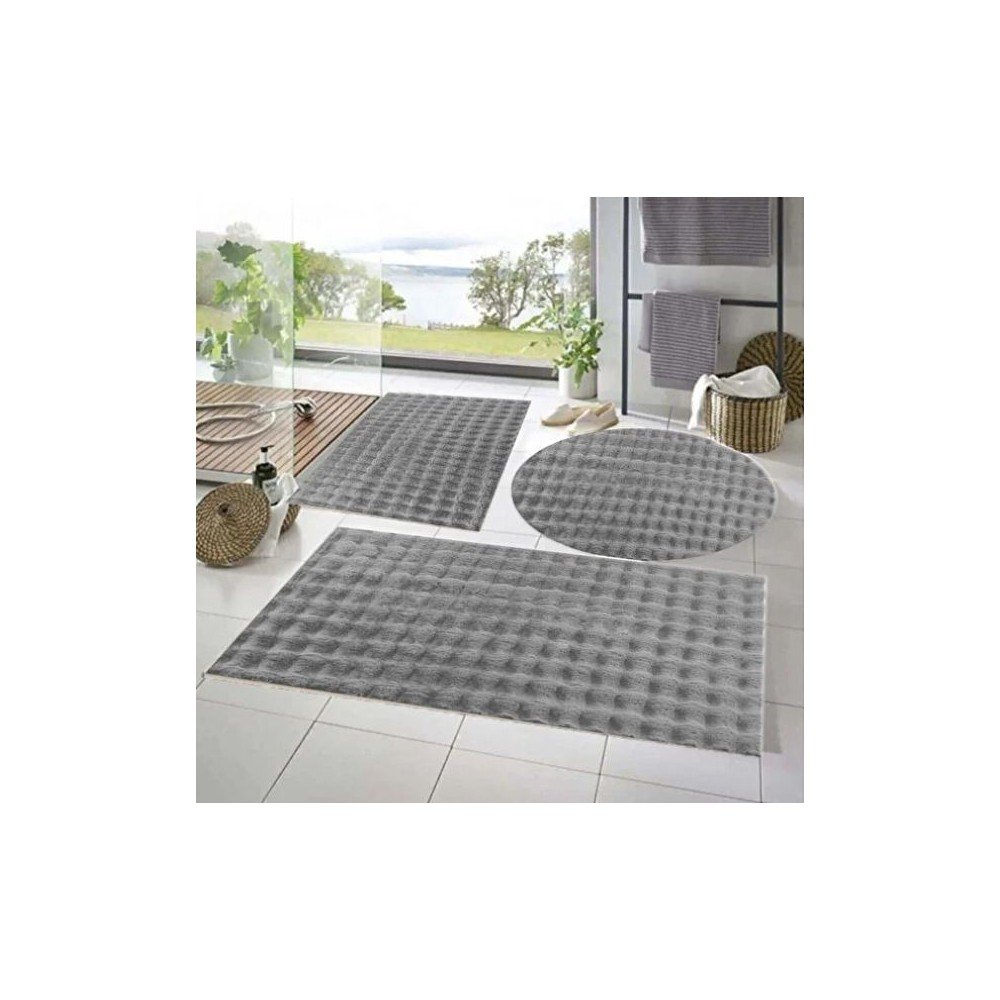 Covorașe de baie gri 3 buc. 60x100 cm Powder – Mila Home